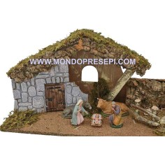 Capanna con natività cm 10 Landi Mondo Presepi 2