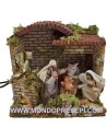 Capanna con natività in movimento