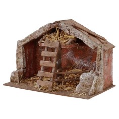 Cabaña con escalera de 29x15x19 cm de altura para Natividad de 2