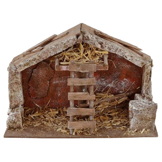 Cabaña con escalera de 29x15x19 cm de altura para Natividad de