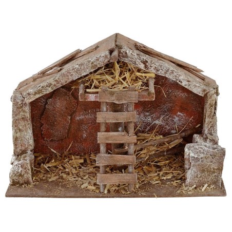 Cabaña con escalera de 29x15x19 cm de altura para Natividad de