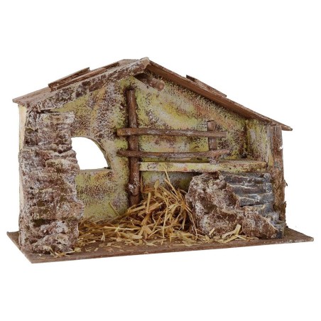 Hut with scaled-up and barn cm 29x14, 5x18, 5 h for Nativity