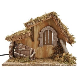 Cabaña iluminada de 32x18x24 cm h