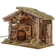 Cabaña iluminada de 49,5x23x35 cm de alto para estatuas de 15-20 cm de alto. 2