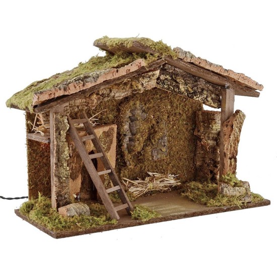 Capanna illuminata cm 49,5x23x35 h per statue da 15-20 h cm