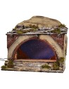 Illuminated hut with stairs and flickering starry sky cm