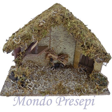 Hut of wood and cork cm 35x16,5x24