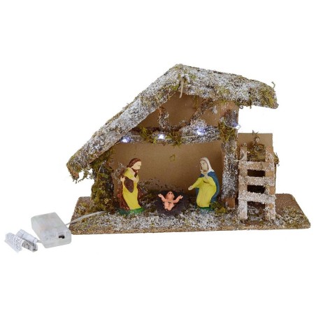 Capanna grafted with full nativity-led battery-led lights of