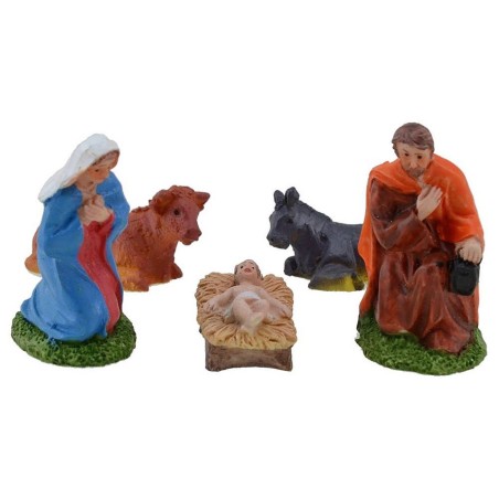 Capanna per presepe cm 17,5x7x13 h. con Natività Mondo Presepi