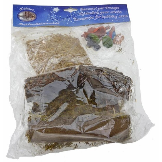 Stable for creche 17.5x7x13 cm h. with Nativity