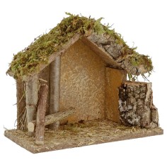 Cabaña para belén de 24x12,5x19,5 cm h Mundo 2