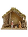 Cabaña para belén con Natividad cm 24x12,5x19,5 h