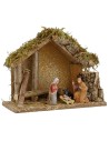Cabaña para belén con Natividad cm 24x12,5x19,5 h