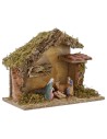 Hut for presepe with Nativity cm 32x18, 5x24 h
