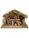 Nativity hut for nativity scene with dimensions 39x24x24 cm h
