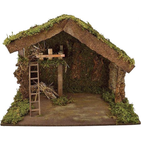 Cabaña para belén de 60x34x42 cm de alto. Mundo Belenes.