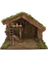 Cabaña para belén de 60x34x42 cm de altura con luz de 220V.