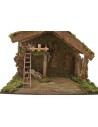 Cabaña para belén de 60x34x42 cm de altura con luz de 220V.