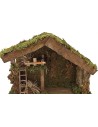 Cabaña para belén de 60x34x42 cm de altura con luz de 220V.
