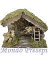 Capanna presepe con mangiatoia cm 33X18X23
