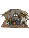 Cabin style hut with nativity and fire - Cod. CPNF120