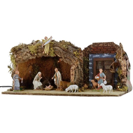 Grotto with illuminated door cm 12 49x25x20 h complete with