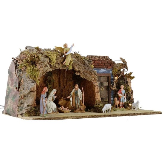 Grotto with illuminated door cm 12 49x25x20 h complete with