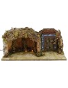 Cueva con portón iluminado de 49x25x20 cm de altura para