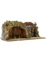 Cueva con portón iluminado de 49x25x20 cm de altura para