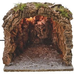 Illuminated grotto presepe cm 30x30x23 h.