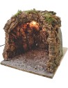 Grotta illuminata presepe cm 30x30x23 h. Mondo Presepi