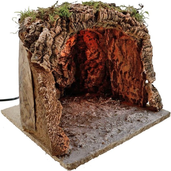 Gruta pesebre iluminada cm 20x20x20 h. Mundo