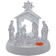 Natività illuminata con musiche