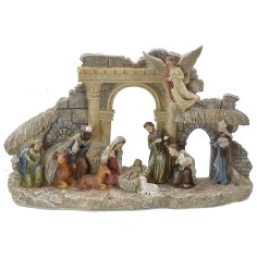 Temple with Nativity cm 29X6,5X18 h 2