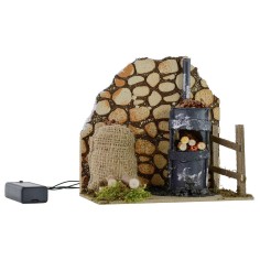 Ambientación para castañera con horno funcionando cm