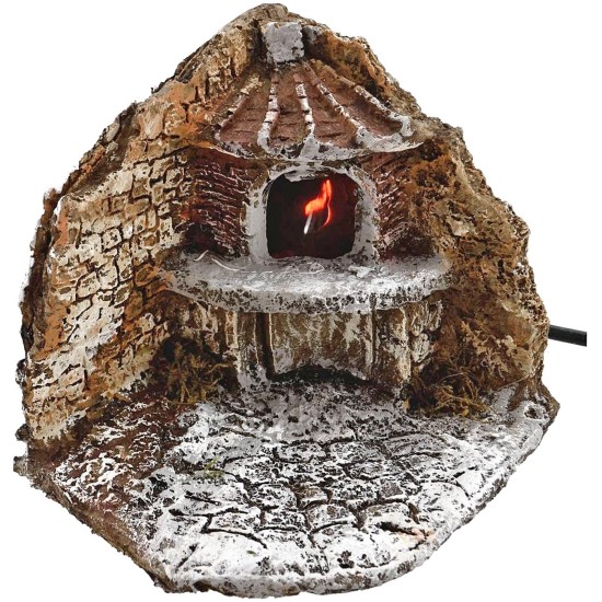 Rincón con horno con fuego cm 11,5x13x12 h. Mundo