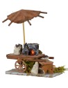 Carro castagnaro con fuoco funzionante 7,5x3,5x9 h cm per