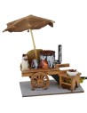 Carro castañero con fuego funcional 11x6,5x13,5 h cm para