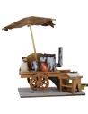 Carro castañero con fuego funcional 11x6,5x13,5 h cm para