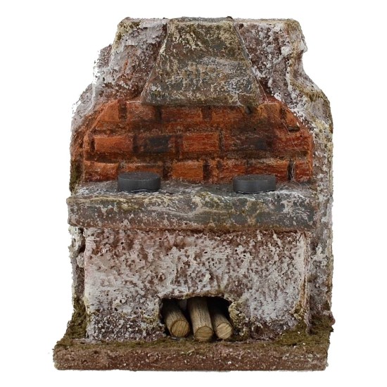 Cocina con campana para belén de 6x4x7,5 cm de altura para
