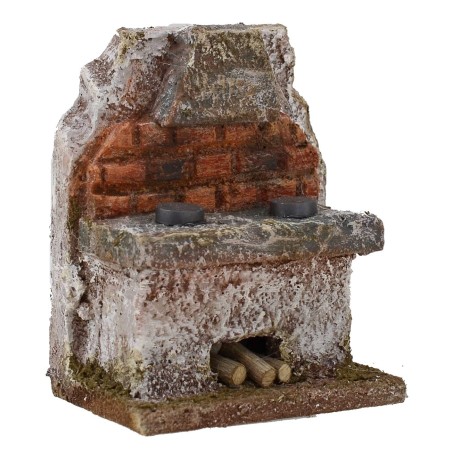 Cucina con cappa per presepe cm 6x4x7,5 h. per statue 6 cm