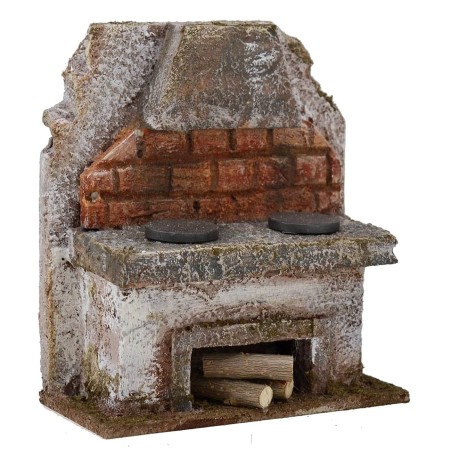 Kitchen with cappa for presepe cm 10x5x11, 5 h. for statues cm