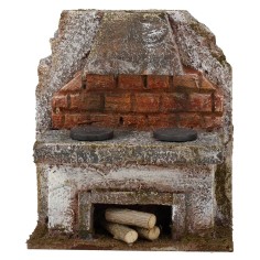 Kitchen with cappa for presepe cm 10x5x11, 5 h. 