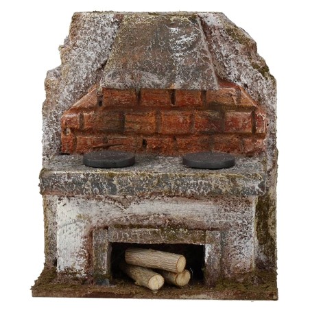 Cucina con cappa per presepe cm 10x5x11,5 h. per statue cm 10