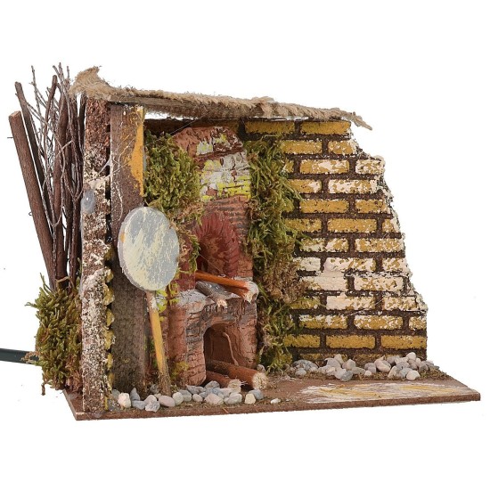 Horno de esquina efecto fuego cm 15x10x12 h horno, efecto