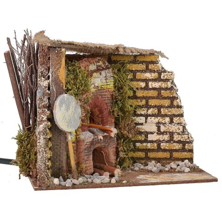 Fire effect corner oven cm 15x10x12 h