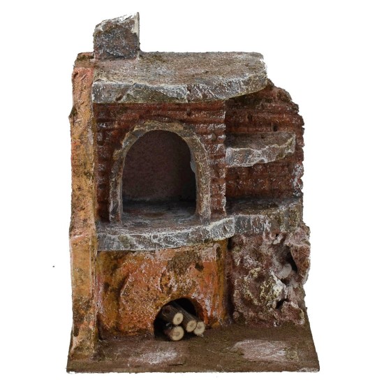 Forno angolare per presepe cm 11,5x10x15 h. per statue 10 cm