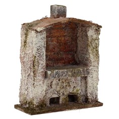 Forno con camino centrale per presepe cm 7x3x9 h. per statue cm