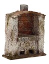 Oven with central fireplace for nativity scene cm 7x3x9 h. 