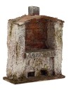 Oven with central fireplace for nativity scene cm 13x6x14 h.